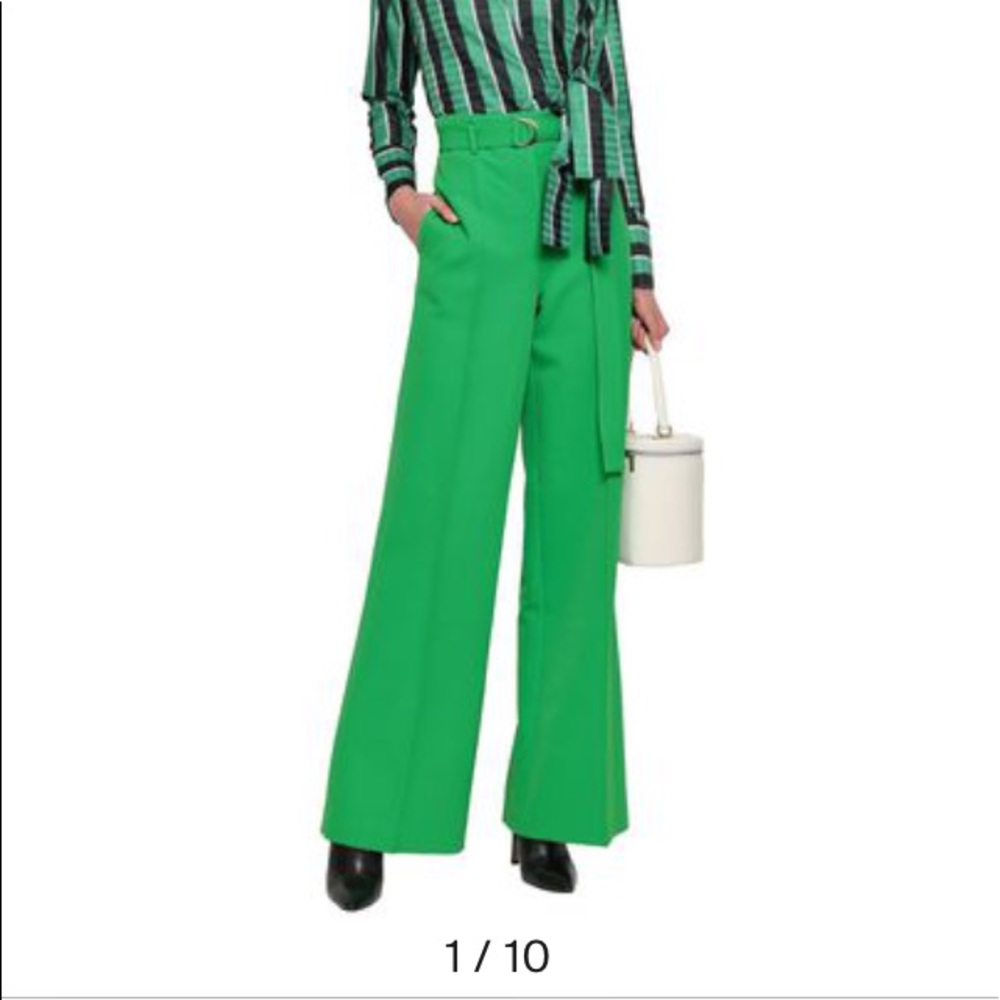 NWT Robert Rodriguez Pleated Crepe wise leg pant.